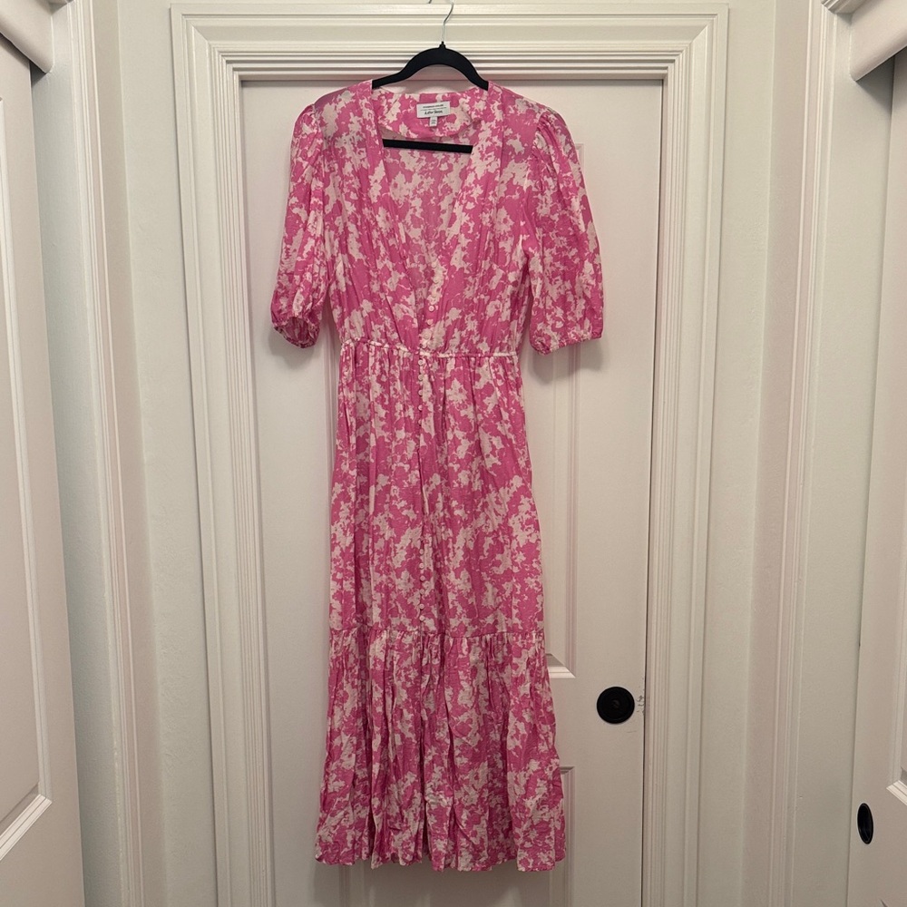 Floral Pink Midi Dress